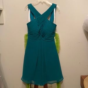 Azazie Jungle Green Amani dress Size A2